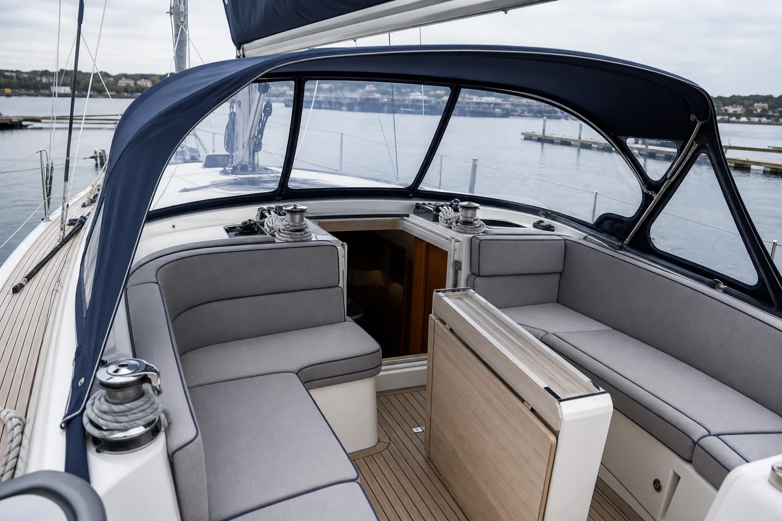 Maßgefertigtes Bootsverdeck auf einer Yacht